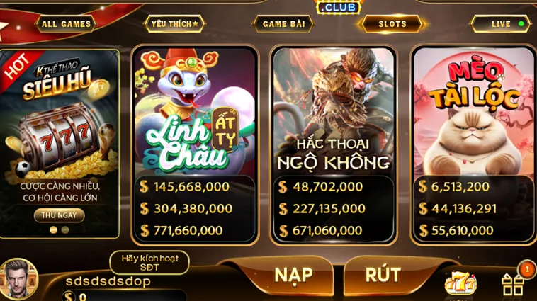 Trải Nghiệm Đỉnh Cao Tại Sảnh Nổ hũ HitClub Với Giải Thưởng Jackpot Khổng Lồ