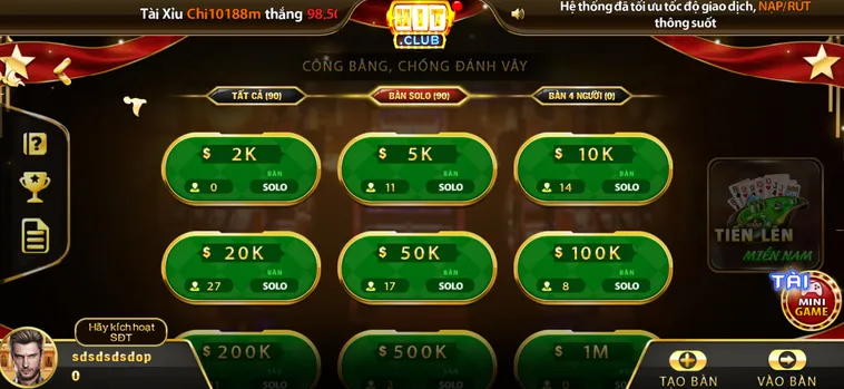 Trải Nghiệm Đỉnh Cao Với Sảnh Tiến Lên HitClub Đẳng Cấp Nhất Năm 2026